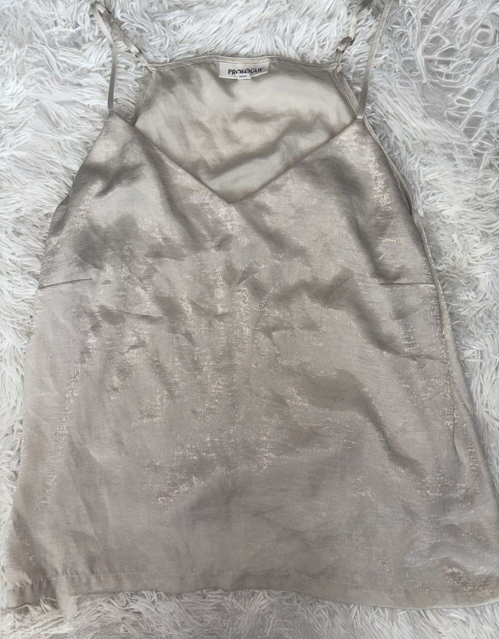 Prologue L Satin Shimmer Tank Blouse Pretty, Comfortable